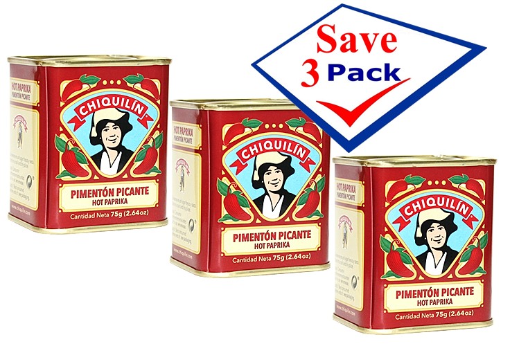 Chiquilin Hot Paprika  2.64 Oz Pack of 3